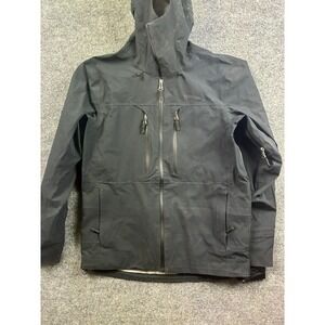 Turbine Ski Snowboard Jacket Mens Small Black Waterproof Hooded Shell 145844